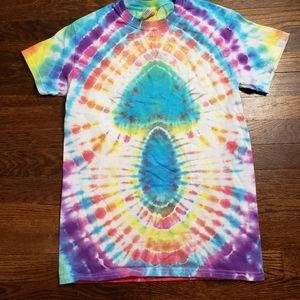 Hand dyed mushroom tie dye tshirt Size Small